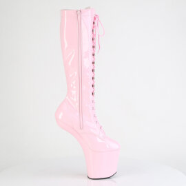 Pleaser CRAZE-2023 Bottes genoux à plateforme Revêtement laqué Rose EU-37 / US-7
