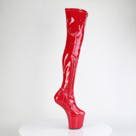 Pleaser CRAZE-3000 Cuissardes à plateforme Revêtement laqué Rouge EU-43 / US-13