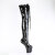 Pleaser CRAZE-3023 Cuissardes à plateforme Revêtement laqué Noir EU-37 / US-7