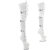 Pleaser CRAZE-3028 Cuissardes à plateforme Revêtement laqué Blanc EU-36 / US-6