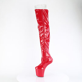 Pleaser CRAZE-3050 Cuissardes à plateforme Revêtement laqué Rouge EU-38 / US-8