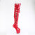 Pleaser CRAZE-3050 Cuissardes à plateforme Revêtement laqué Rouge EU-38 / US-8