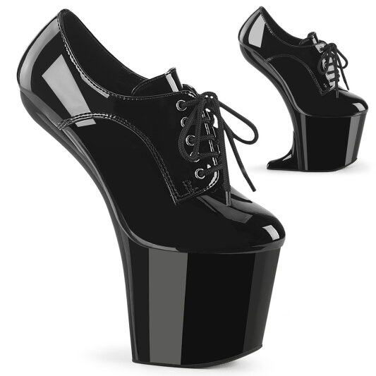 Pleaser CRAZE-860 Bottines à plateforme Revêtement laqué Noir EU-38 / US-8