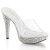 Fabulicious COCKTAIL-501DM Mules à plateforme Transparent Strass Argent EU-35 / US-5