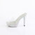 Fabulicious COCKTAIL-501DM Mules à plateforme Transparent Strass Argent EU-35 / US-5