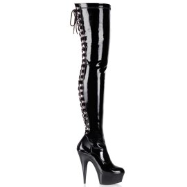 Pleaser Bottes cuissardes DELIGHT-3063 Noir EU-35/US-5