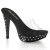 Fabulicious COCKTAIL-501SDT Mules à plateforme Transparent Noir EU-39 / US-9