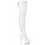 Pleaser Bottes cuissardes DELIGHT-3063 Blanc EU-42/US-12