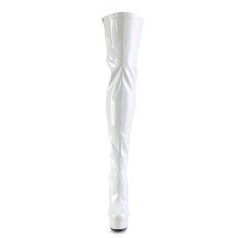 Pleaser Bottes cuissardes DELIGHT-3063 Blanc EU-35/US-5