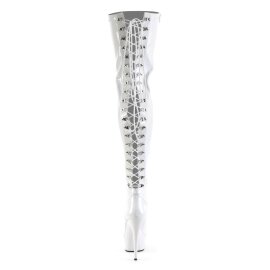 Pleaser Bottes cuissardes DELIGHT-3063 Blanc EU-39/US-9