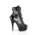 Pleaser DELIGHT-1013RM Bottines à plateforme Revêtement laqué Strass Maille Noir EU-35 / US-5