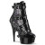 Pleaser DELIGHT-1013RM Bottines à plateforme Revêtement laqué Strass Maille Noir EU-40 / US-10