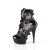 Pleaser DELIGHT-1013RM Bottines à plateforme Revêtement laqué Strass Maille Noir EU-40 / US-10