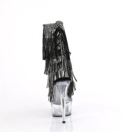 Pleaser DELIGHT-1017RSF Bottines à plateforme Transparent Strass Noir EU-37 / US-7