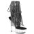 Pleaser DELIGHT-1017RSF Bottines à plateforme Transparent Strass Noir EU-37 / US-7