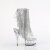 Pleaser DELIGHT-1017RSF Bottines à plateforme Transparent Strass Argent EU-35 / US-5