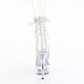 Pleaser DELIGHT-1018C-2RS Bottines à plateforme Transparent Strass EU-37 / US-7