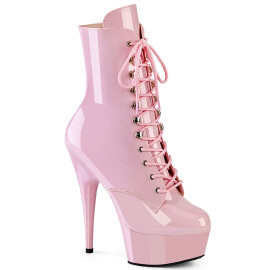 Pleaser DELIGHT-1020 Bottines à plateforme Revêtement laqué Rose EU-35 / US-5