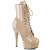 Pleaser DELIGHT-1020 Bottines à plateforme Revêtement laqué Beige EU-36 / US-6
