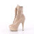Pleaser DELIGHT-1020 Bottines à plateforme Revêtement laqué Beige EU-36 / US-6