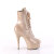 Pleaser DELIGHT-1020 Bottines à plateforme Revêtement laqué Beige EU-37 / US-7