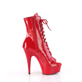 Pleaser DELIGHT-1021 Bottines à plateforme Revêtement laqué Rouge EU-36 / US-6