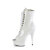 Pleaser DELIGHT-1021 Bottines à plateforme Revêtement laqué Blanc EU-35 / US-5