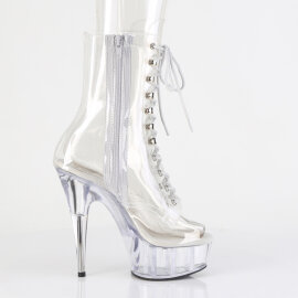 Pleaser DELIGHT-1021C Bottines à plateforme Transparent EU-35 / US-5