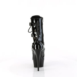 Pleaser DELIGHT-1043 Bottines à plateforme Revêtement laqué Noir EU-37 / US-7