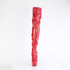 Pleaser DELIGHT-3000HWR Cuissardes à plateforme Revêtement laqué Holo Rouge EU-35 / US-5
