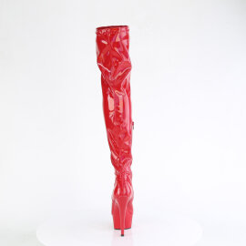 Pleaser DELIGHT-3000HWR Cuissardes à plateforme Revêtement laqué Holo Rouge EU-35 / US-5