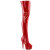 Pleaser DELIGHT-3000HWR Cuissardes à plateforme Revêtement laqué Holo Rouge EU-35 / US-5