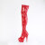Pleaser DELIGHT-3000HWR Cuissardes à plateforme Revêtement laqué Holo Rouge EU-35 / US-5