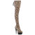 Pleaser DELIGHT-3008SP-BT Cuissardes à plateforme Imprimé serpent Marron EU-35 / US-5