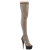 Pleaser DELIGHT-3009 Cuissardes à plateforme Similicuir Strass Maille Noir EU-41 / US-11