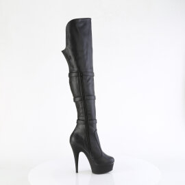 Pleaser DELIGHT-3018 Cuissardes à plateforme Similicuir Noir EU-36 / US-6