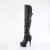 Pleaser DELIGHT-3018 Cuissardes à plateforme Similicuir Noir EU-37 / US-7