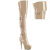 Pleaser DELIGHT-3018 Cuissardes à plateforme Revêtement laqué Beige EU-36 / US-6