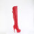 Pleaser DELIGHT-3018 Cuissardes à plateforme Similicuir Rouge EU-35 / US-5
