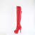 Pleaser DELIGHT-3018 Cuissardes à plateforme Similicuir Rouge EU-37 / US-7