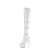 Pleaser DELIGHT-3018 Cuissardes à plateforme Revêtement laqué Blanc EU-39 / US-9