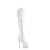 Pleaser DELIGHT-3018 Cuissardes à plateforme Revêtement laqué Blanc EU-38 / US-8