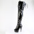 Pleaser DELIGHT-3022 Cuissardes à plateforme Revêtement laqué Noir EU-36 / US-6