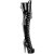 Pleaser DELIGHT-3022 Cuissardes à plateforme Revêtement laqué Noir EU-35 / US-5
