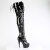 Pleaser DELIGHT-3022 Cuissardes à plateforme Revêtement laqué Noir EU-35 / US-5