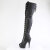 Pleaser DELIGHT-3022 Cuissardes à plateforme Similicuir Noir EU-37 / US-7