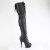 Pleaser DELIGHT-3022 Cuissardes à plateforme Similicuir Noir EU-37 / US-7