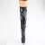 Pleaser DELIGHT-3029 Cuissardes à plateforme Revêtement laqué Holo Noir EU-35 / US-5
