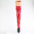 Pleaser DELIGHT-3029 Cuissardes à plateforme Revêtement laqué Holo Rouge EU-38 / US-8