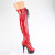 Pleaser DELIGHT-3029 Cuissardes à plateforme Revêtement laqué Holo Rouge EU-35 / US-5